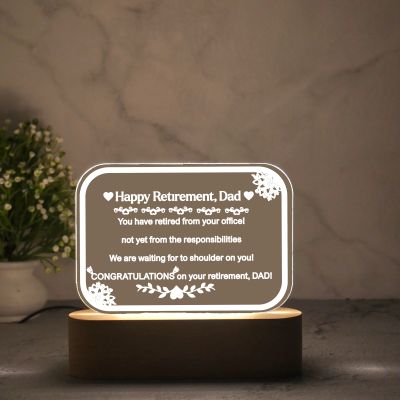 Retirement Gift for Dad Customized With Text Happy Retirement Gift